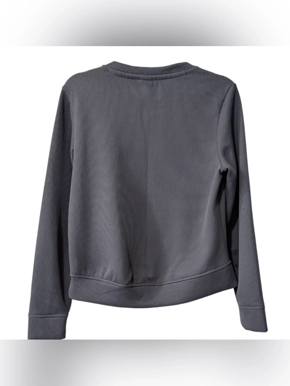 Adidas women’s Small long sleeve athletic gray pullover sweatshirt